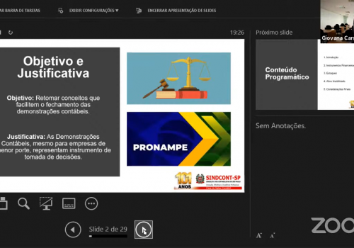 Professora da FECAP participa de live do SINDCONT-SP