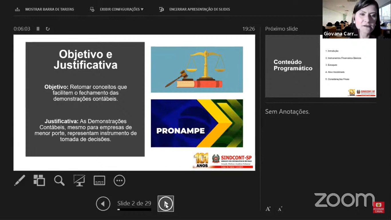 Professora da FECAP participa de live do SINDCONT-SP