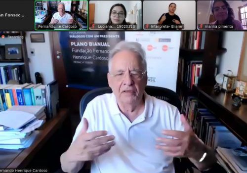 Alunos de RI da FECAP conversam com o ex-presidente Fernando Henrique Cardoso