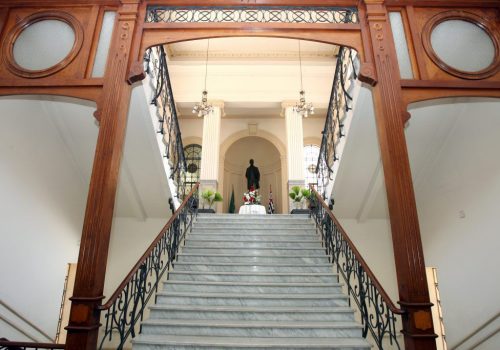 Palácio do Comércio, prédio da FECAP no Largo São Francisco, fez parte da Jornada do Patrimônio 2023